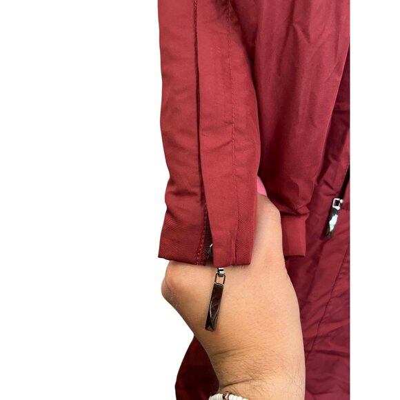 Vintage Ralph Lauren Sport XS Red Long Down Coat Nylon/Polyester Blend - Picture 5 of 7